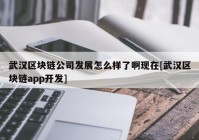 武汉区块链公司发展怎么样了啊现在[武汉区块链app开发]