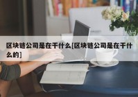 区块链公司是在干什么[区块链公司是在干什么的]